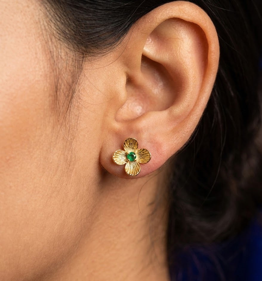 Silver Gold Shade Starry Earrings | RVE-26