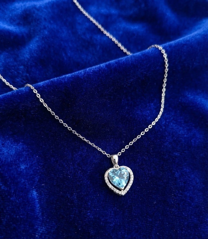 Silver Blue Sapphire Pendant| RVP-1