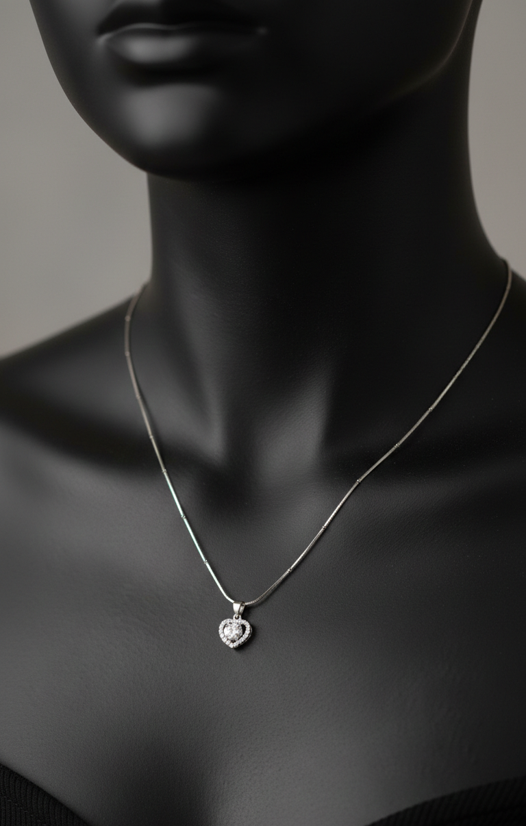 Silver Velvet Radiance Pendant | RP-26