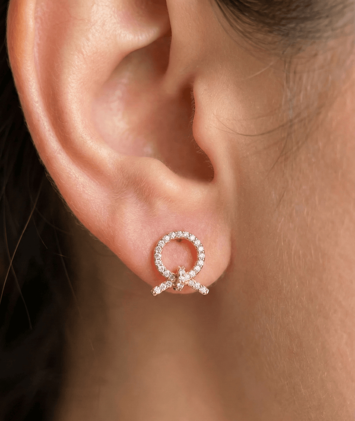 Rose Gold Amethyst Earrings | RVE-15