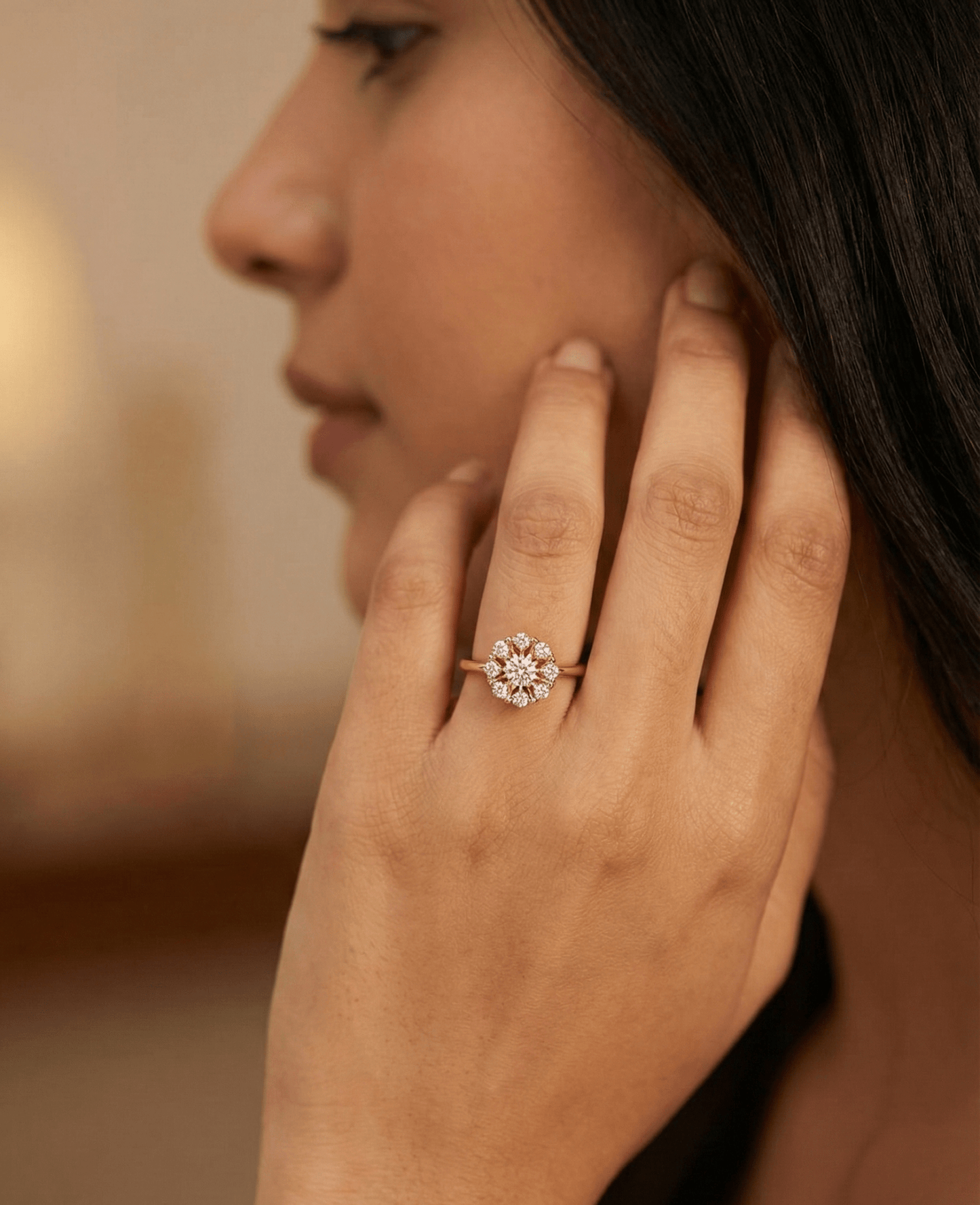 Rose Gold Opaline Grace Ring | RVR-15