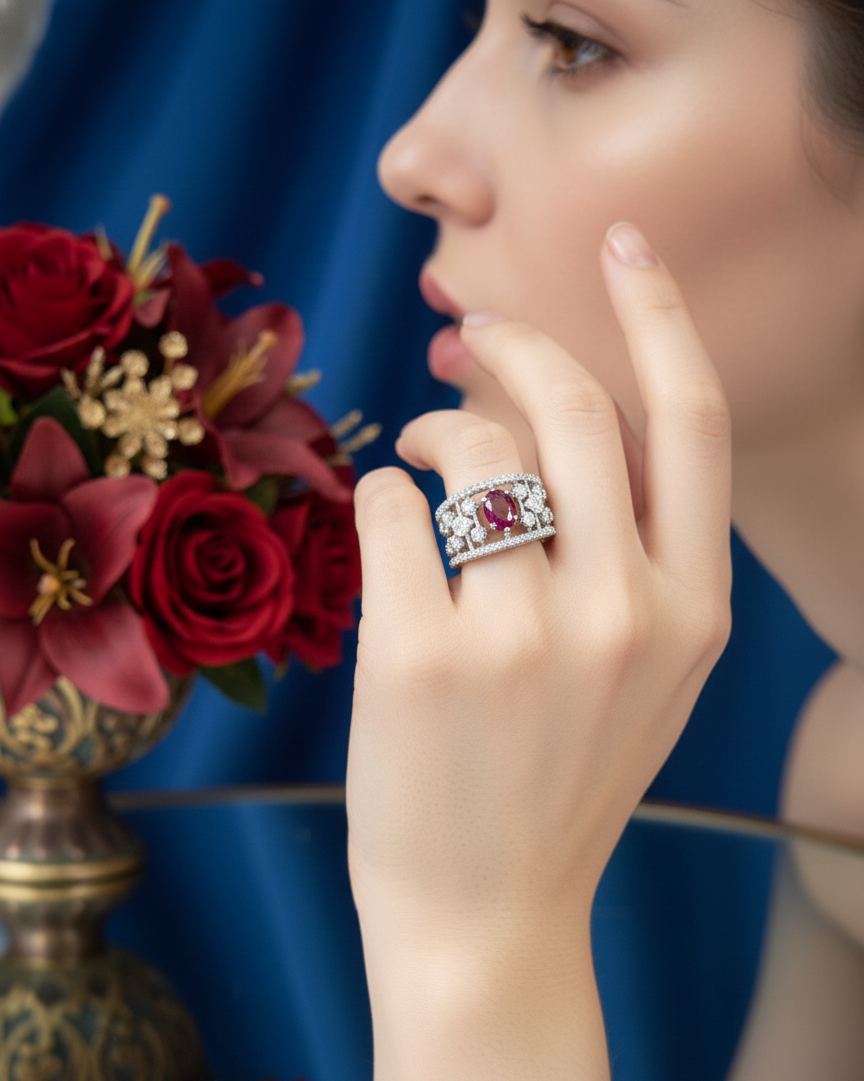 Silver Infinity Crest Ring| RVR-4