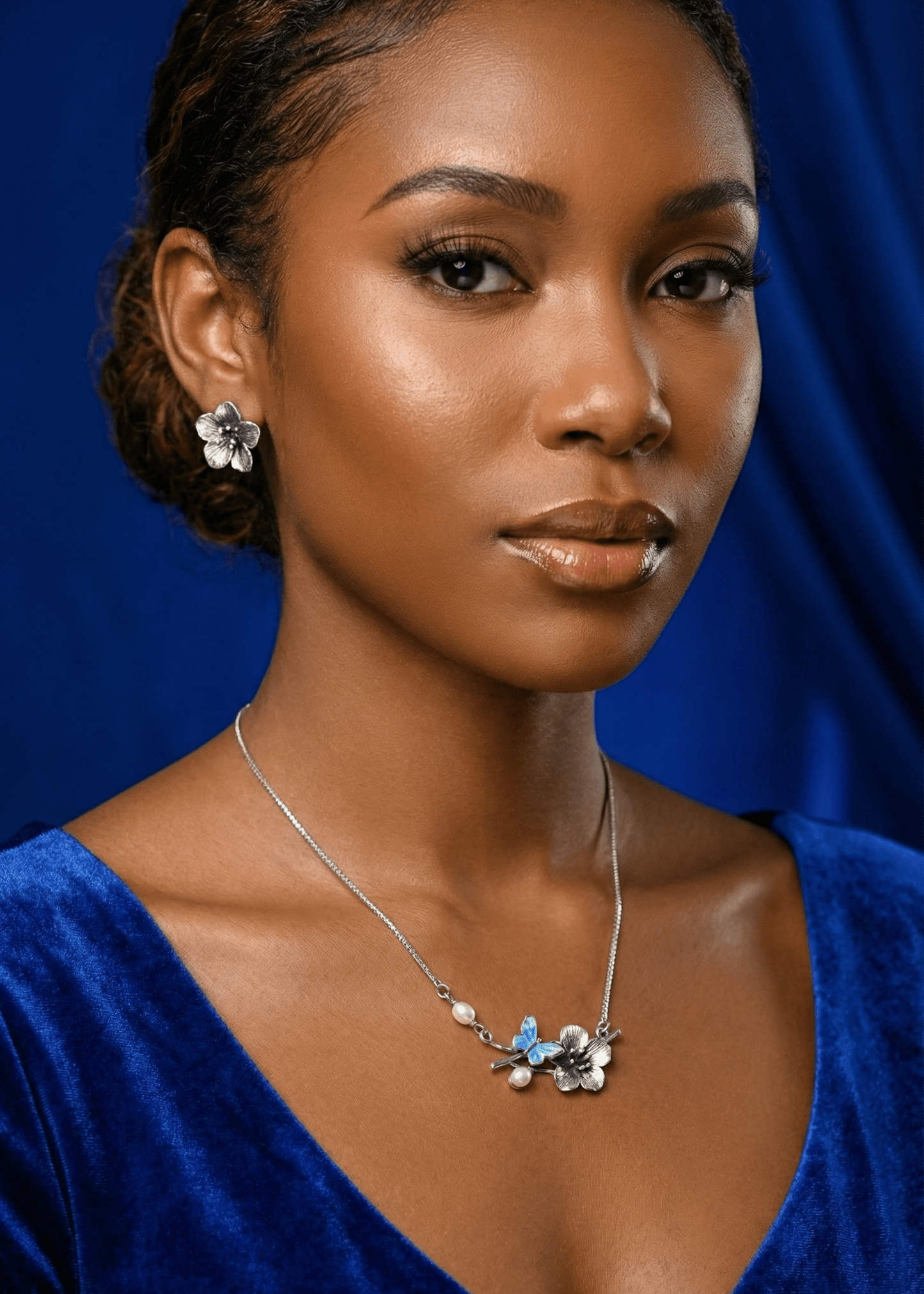 Black Mystic Blue Butterfly Set |RVSS20