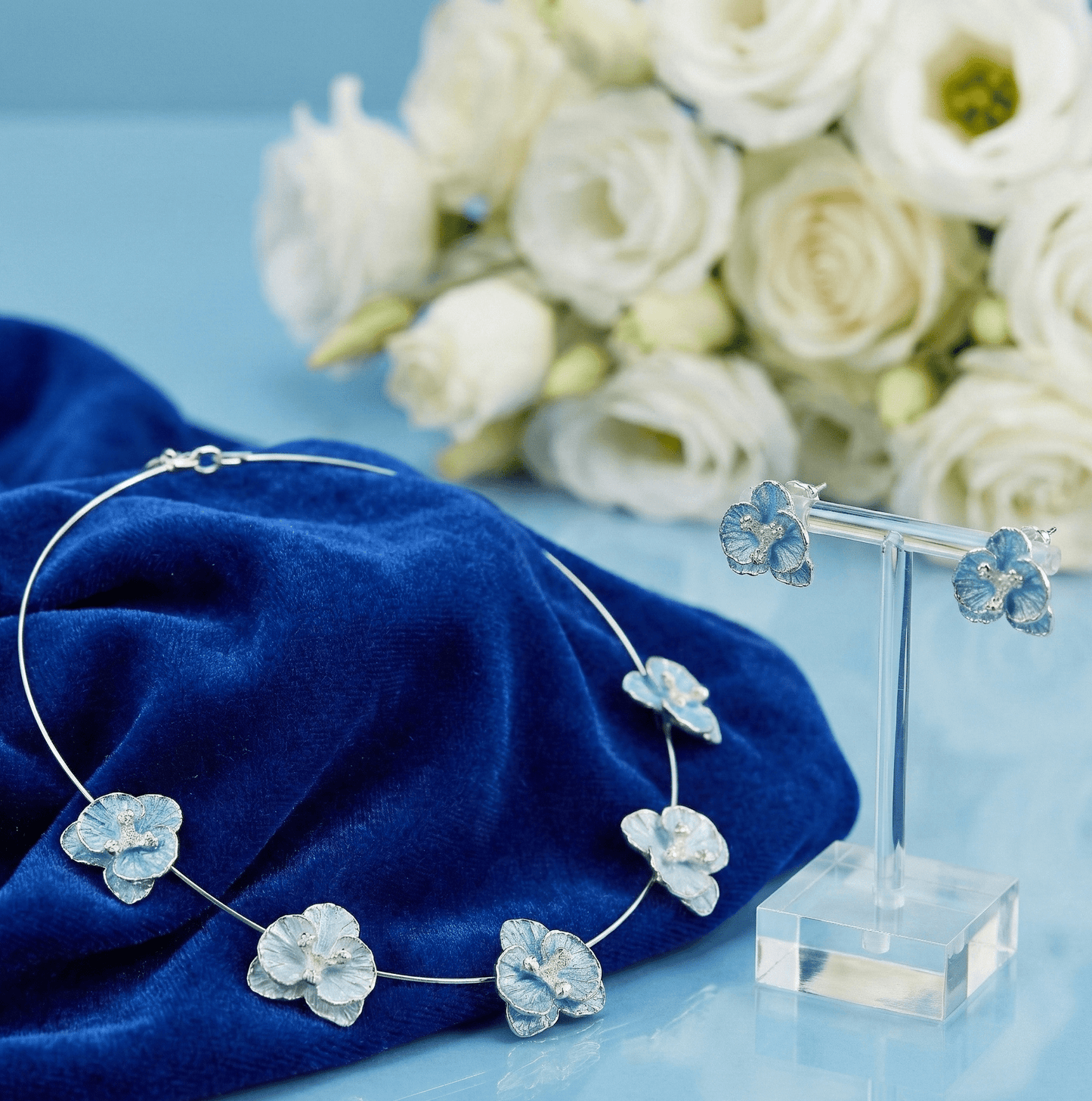Silver Blue Blossom Set |RVSS10
