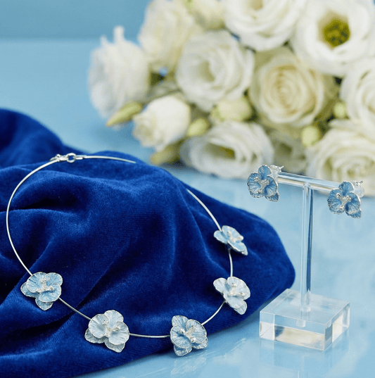 Silver Blue Blossom Set |RVSS10