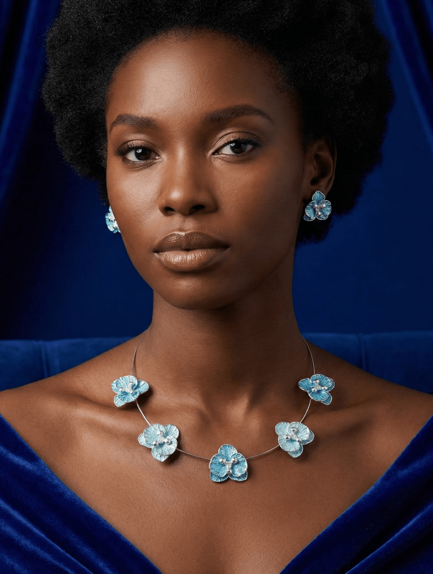 Silver Blue Blossom Set |RVSS10