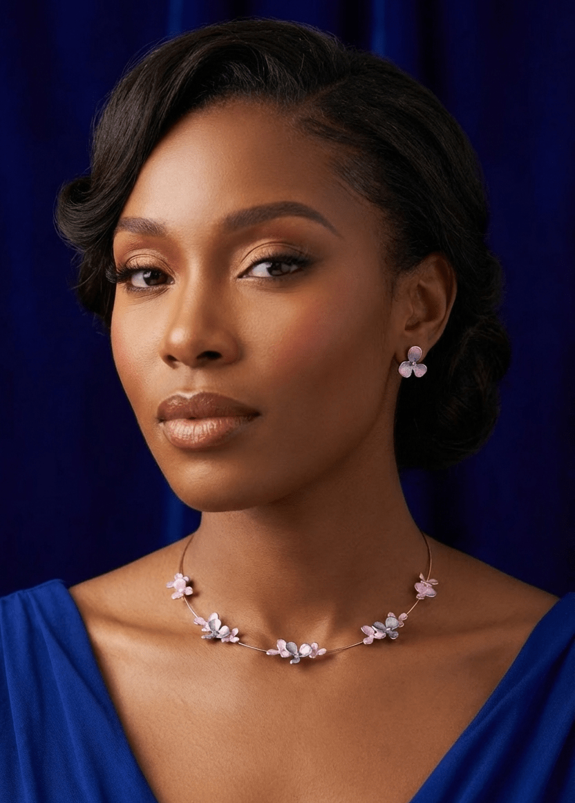 Silver Cosmic Bloom Luxe Set |RVSS19