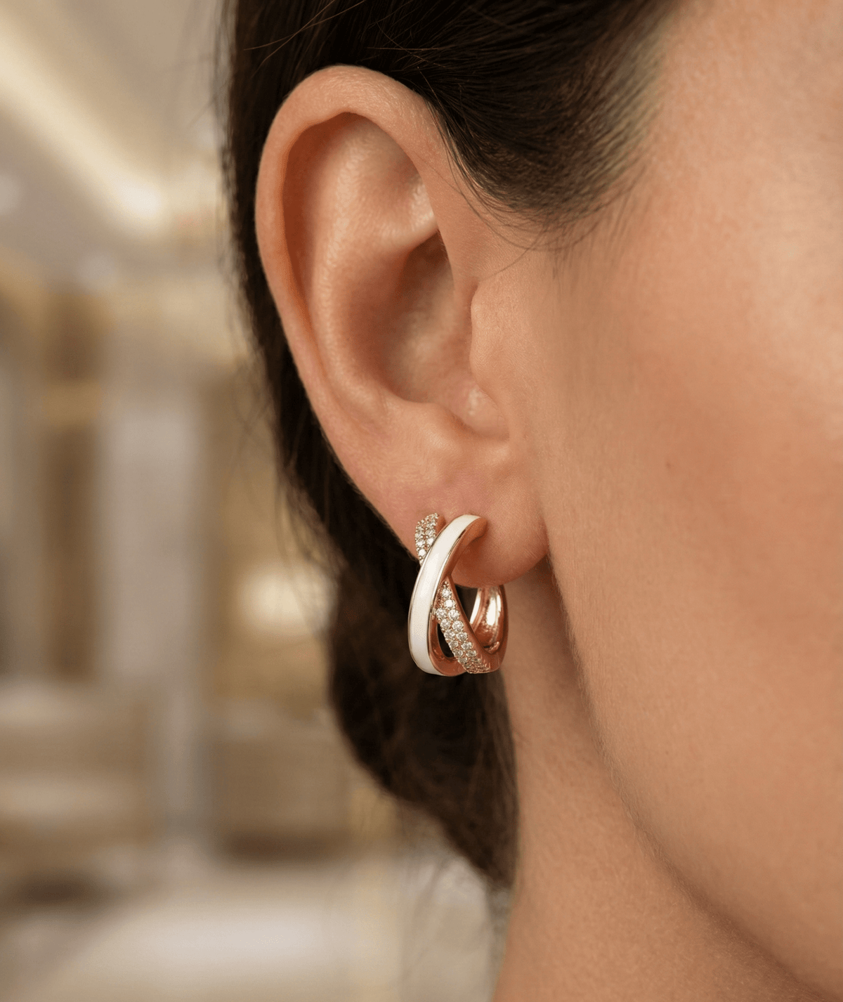 Silver Aurora Poise Earrings | RVER-6