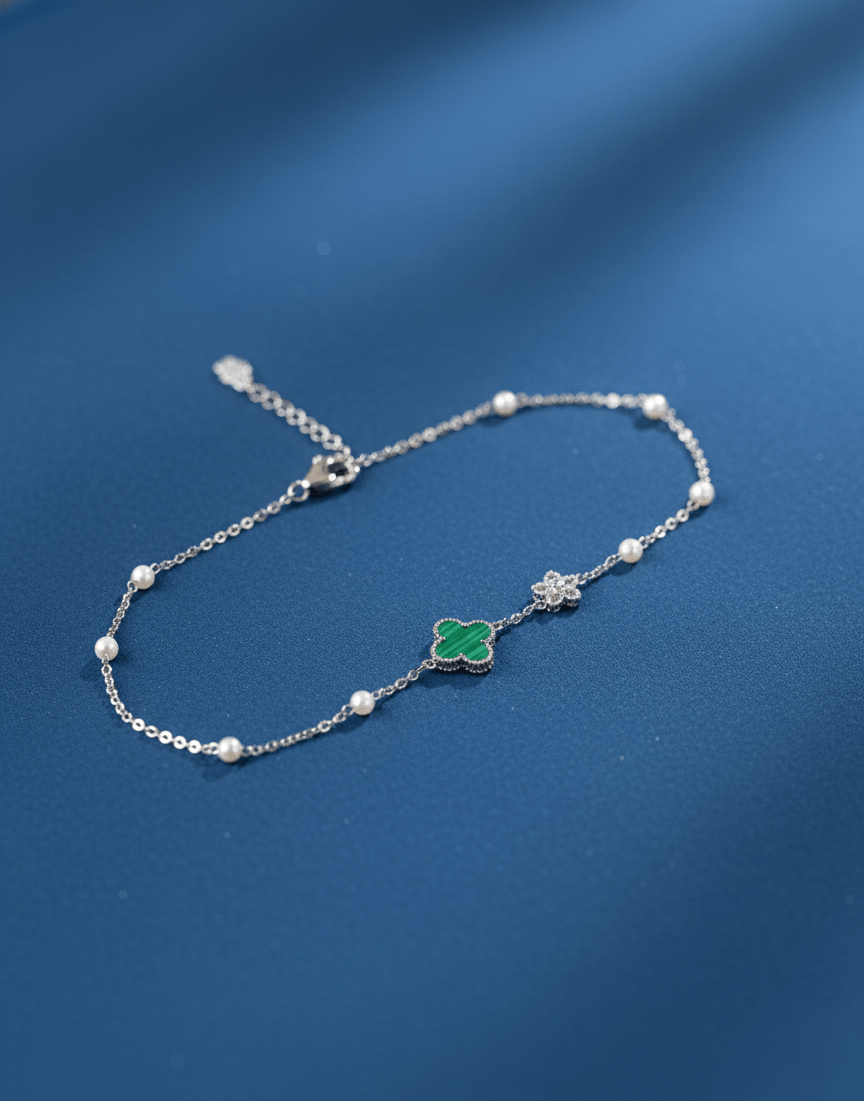 Silver Floral Mist Bracelet | RVB-37