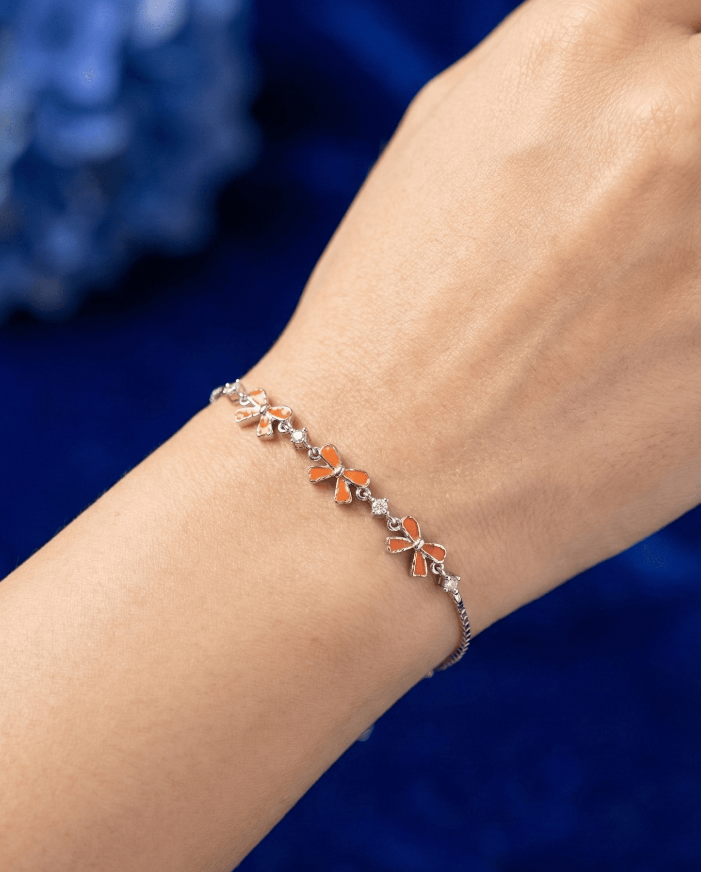 Silver Velvet Pink Bracelet | RVB26