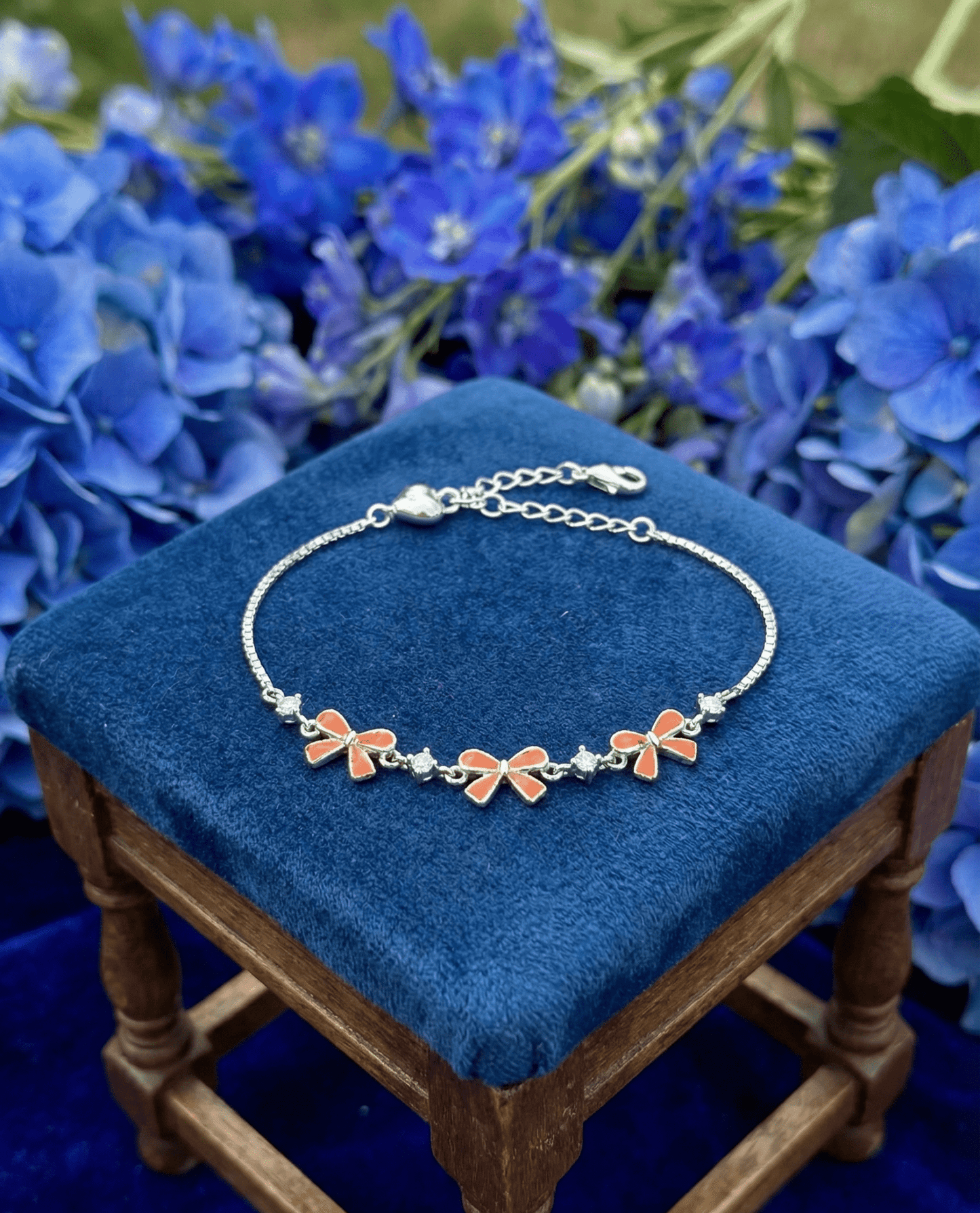 Silver Velvet Pink Bracelet | RVB26