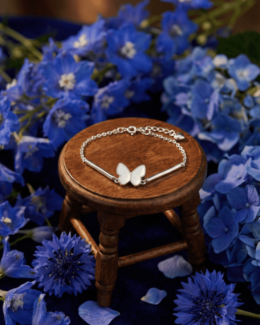 Silver Crystal Butterfly Bracelet | RVB41