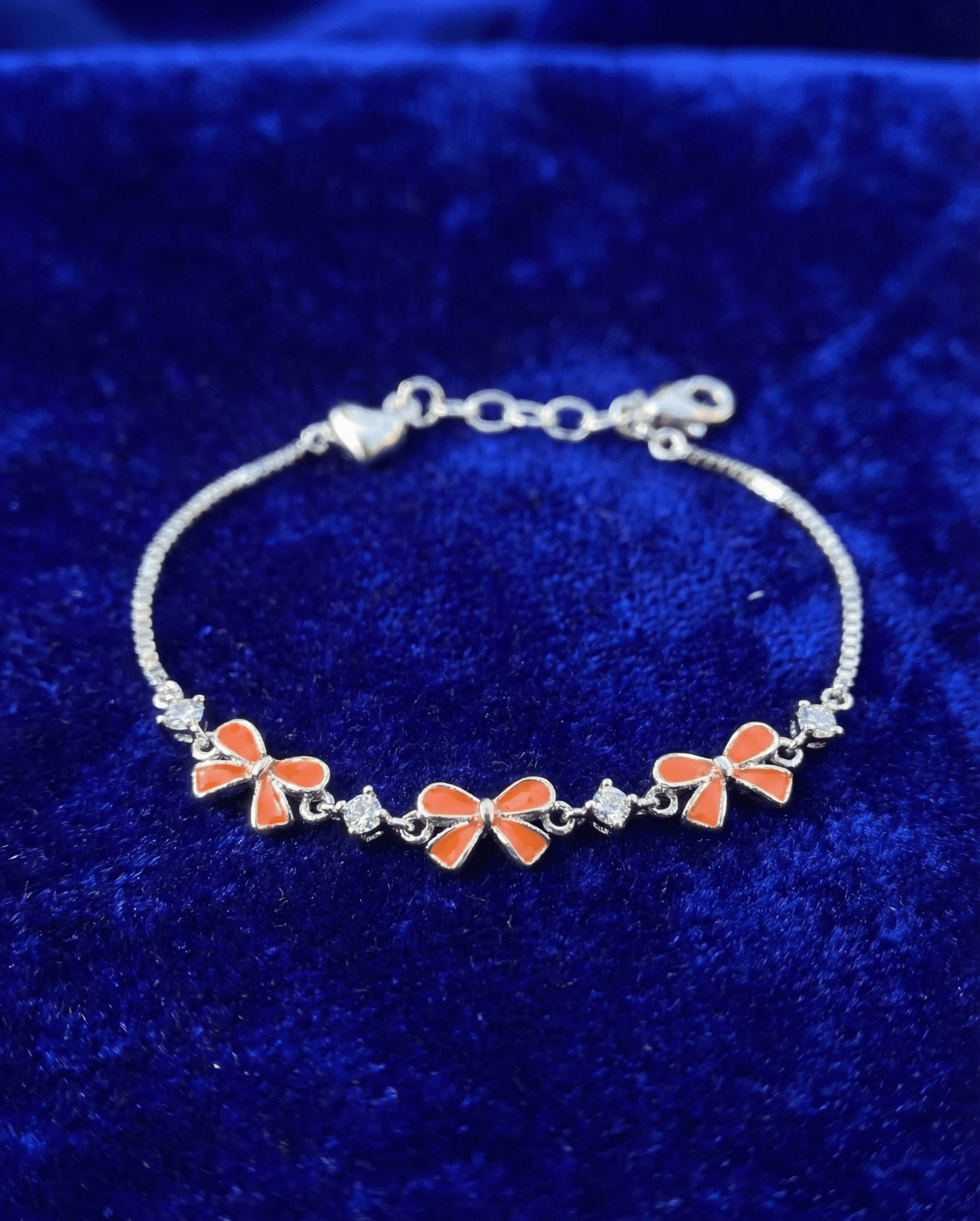 Silver Velvet Pink Bracelet | RVB26