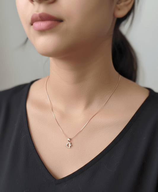 Silver Crystafly Descent Pendant|RG-14