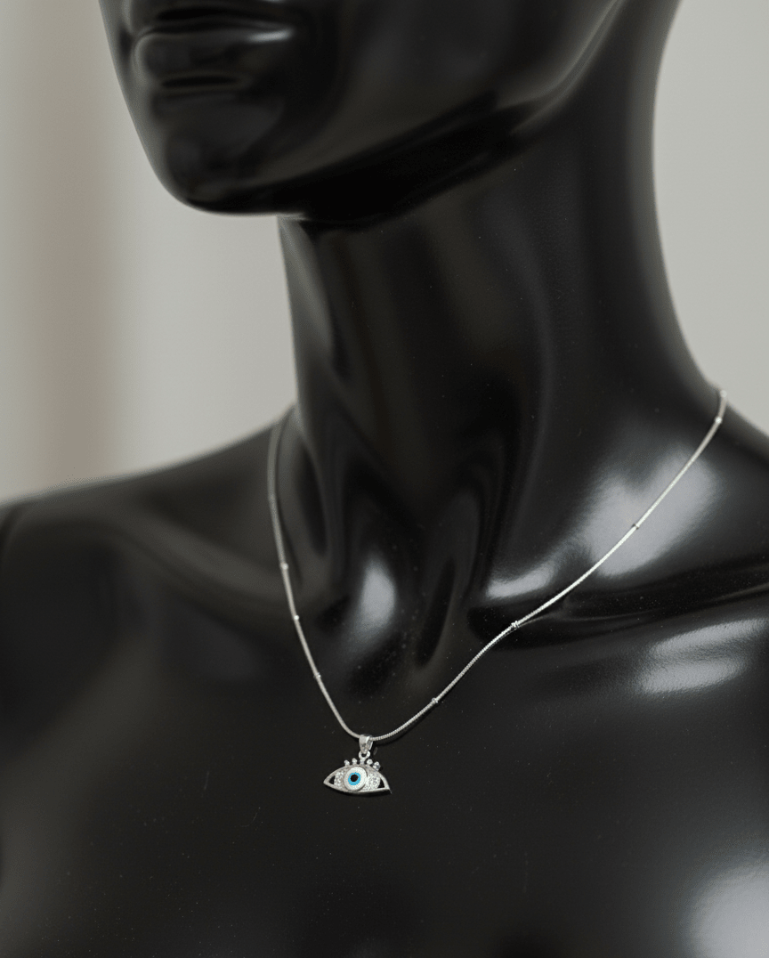 Silver Destiny Evil Eye Pendant |RV-13