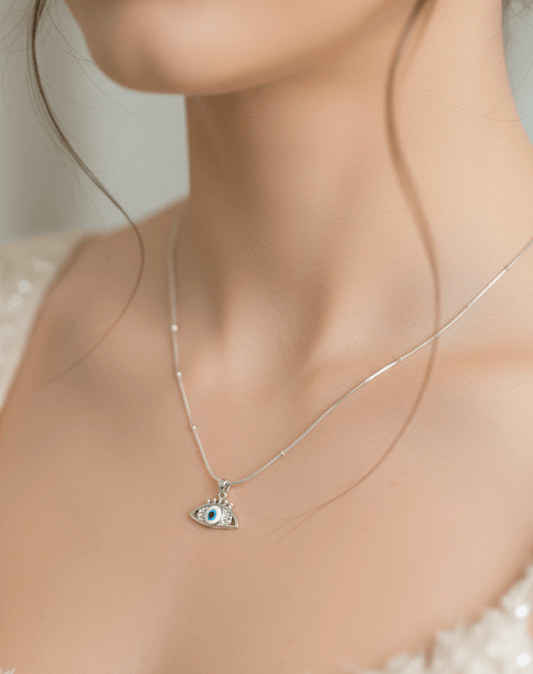 Silver Destiny Evil Eye Pendant |RV-13
