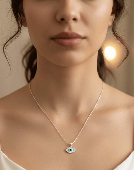 Silver Divine Protection Evil Eye |RV-9