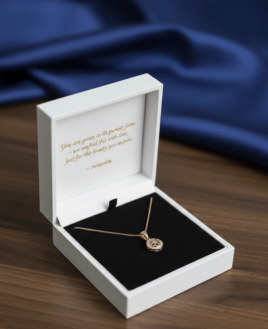 Silver Duskpetal Glow Pendant|RG-6