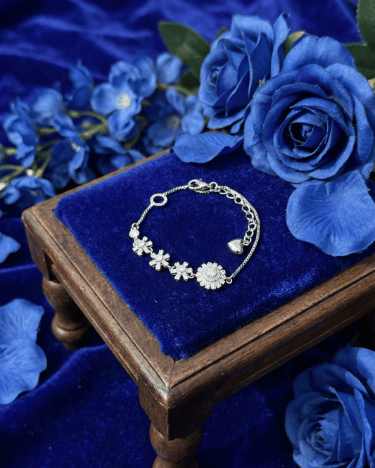 Silver Floral Aurora Bracelet|RVB-32