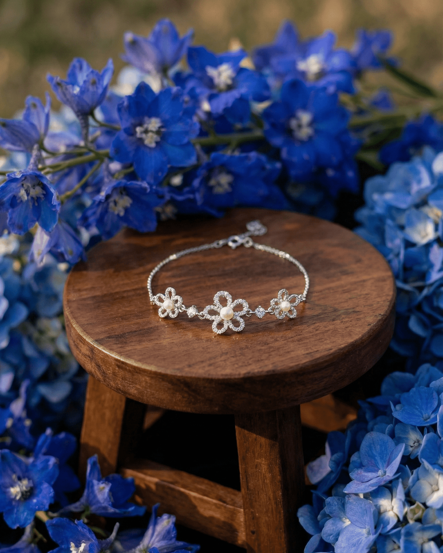 Silver Flower Petal Bracelet | RVB46