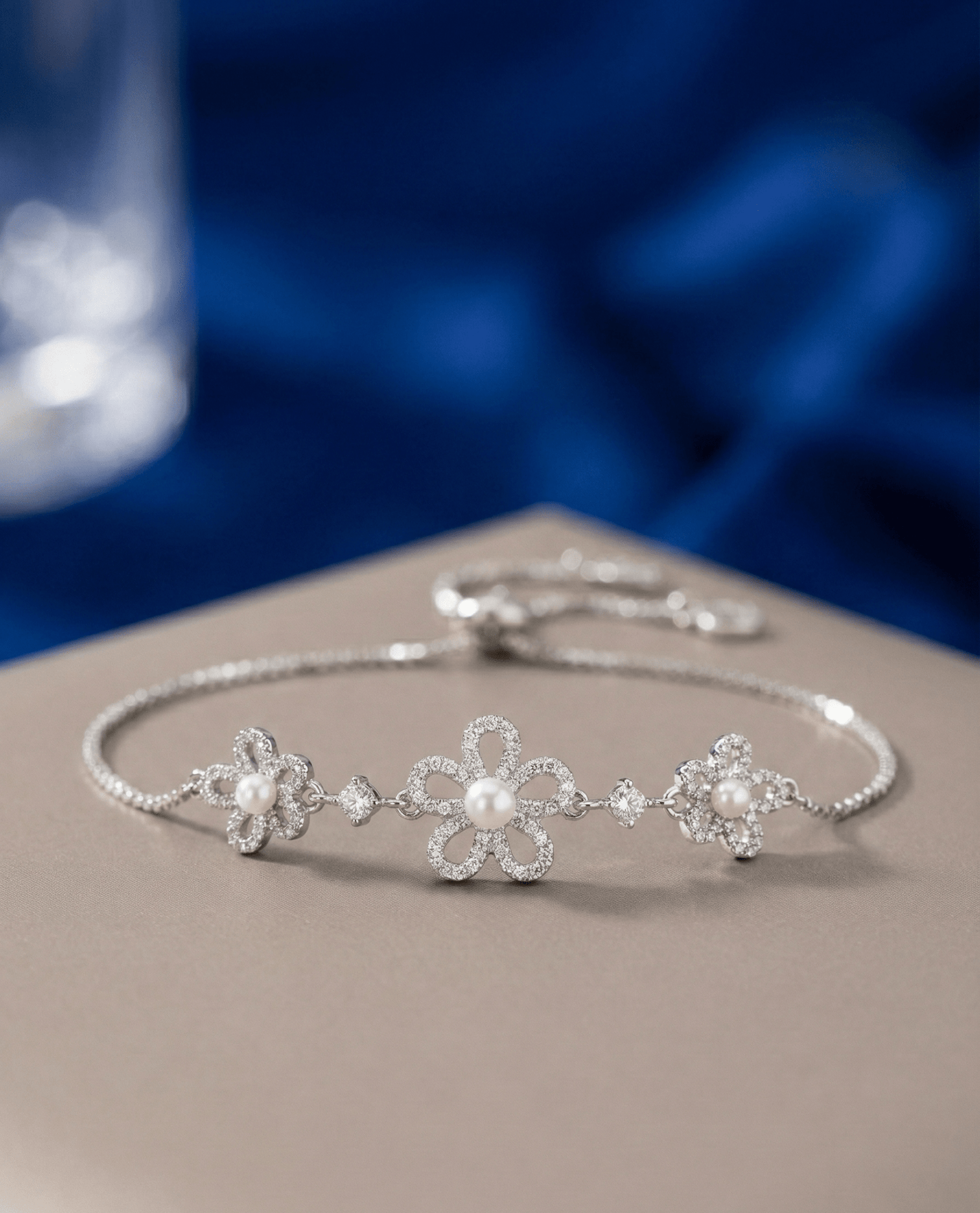 Silver Flower Petal Bracelet | RVB46
