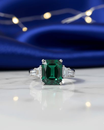 Silver GreenGleam Ring| RVRRR-39