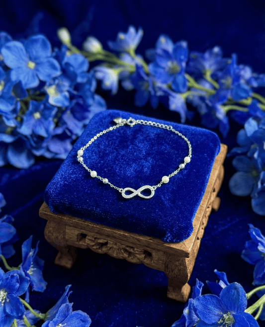 Silver Infinity Sparkle Bracelet | RVB36