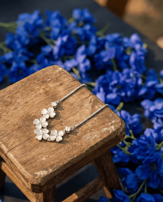 Silver Lunar Whisper Bracelet|RVB-44
