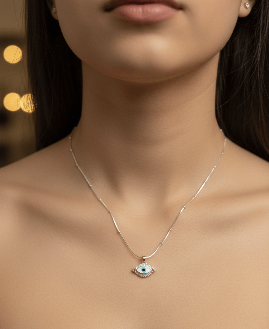 Silver Luxe Guard Evil Eye |RV-4
