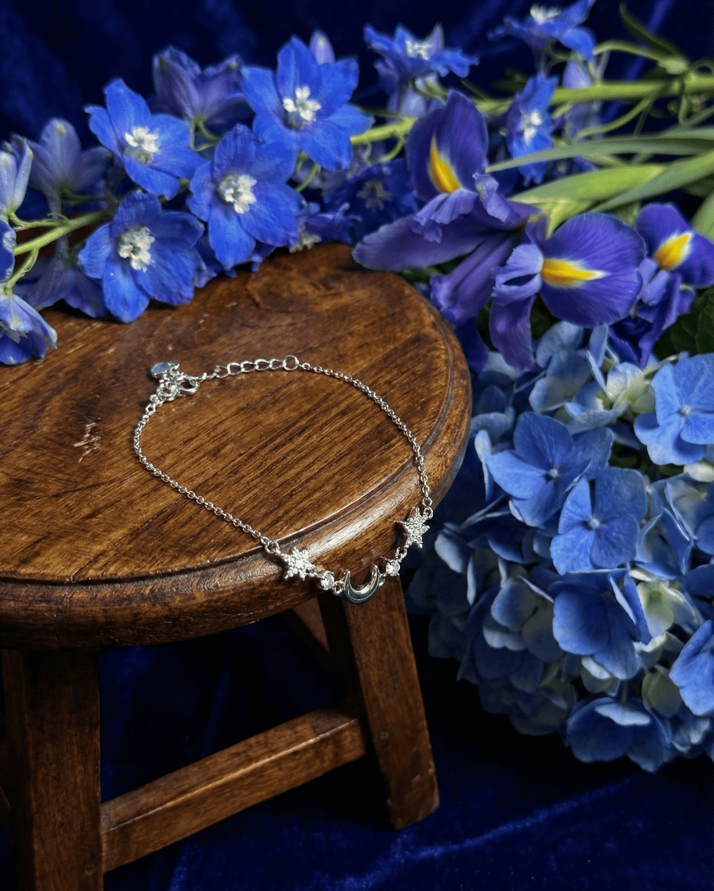 Silver Crystal Moon Bracelet|RVB53