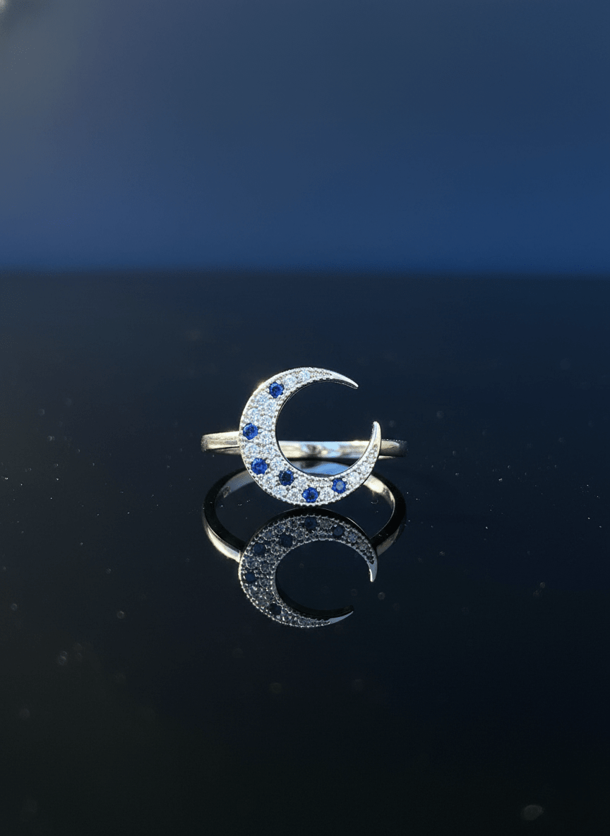 Silver Moonstone Empress Ring | RVR-6