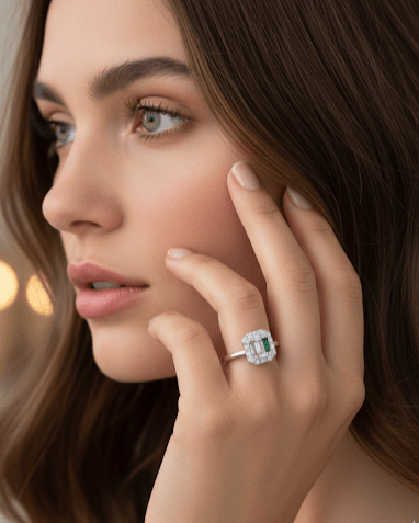 Silver Noble Frame Ring| RVRRR-38