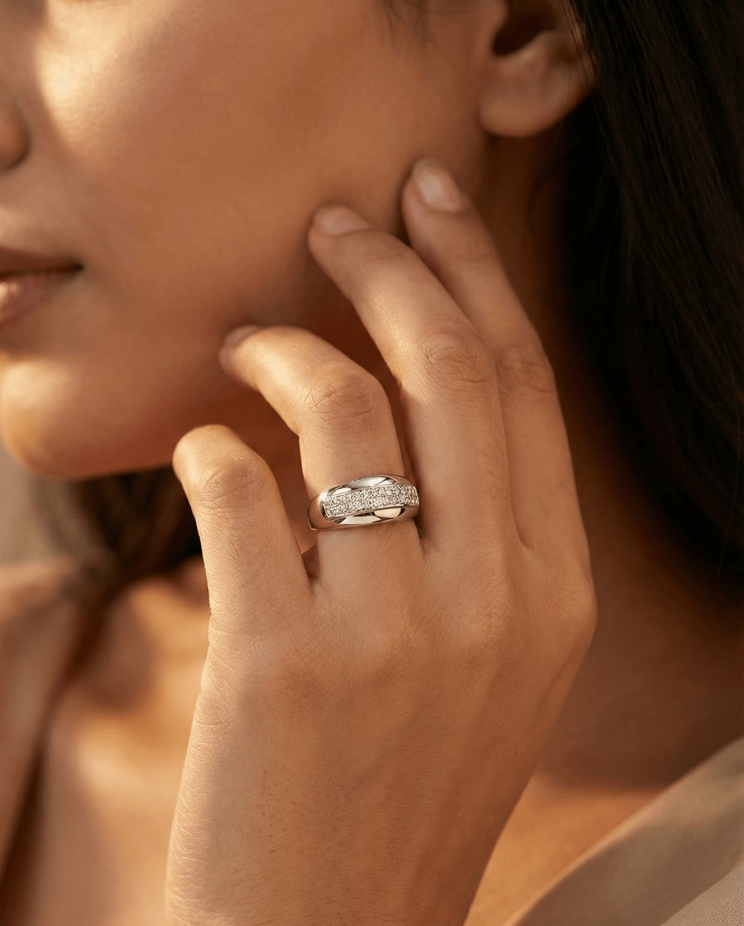 Silver Pearl Radiance Heirloom Ring | RVR-30