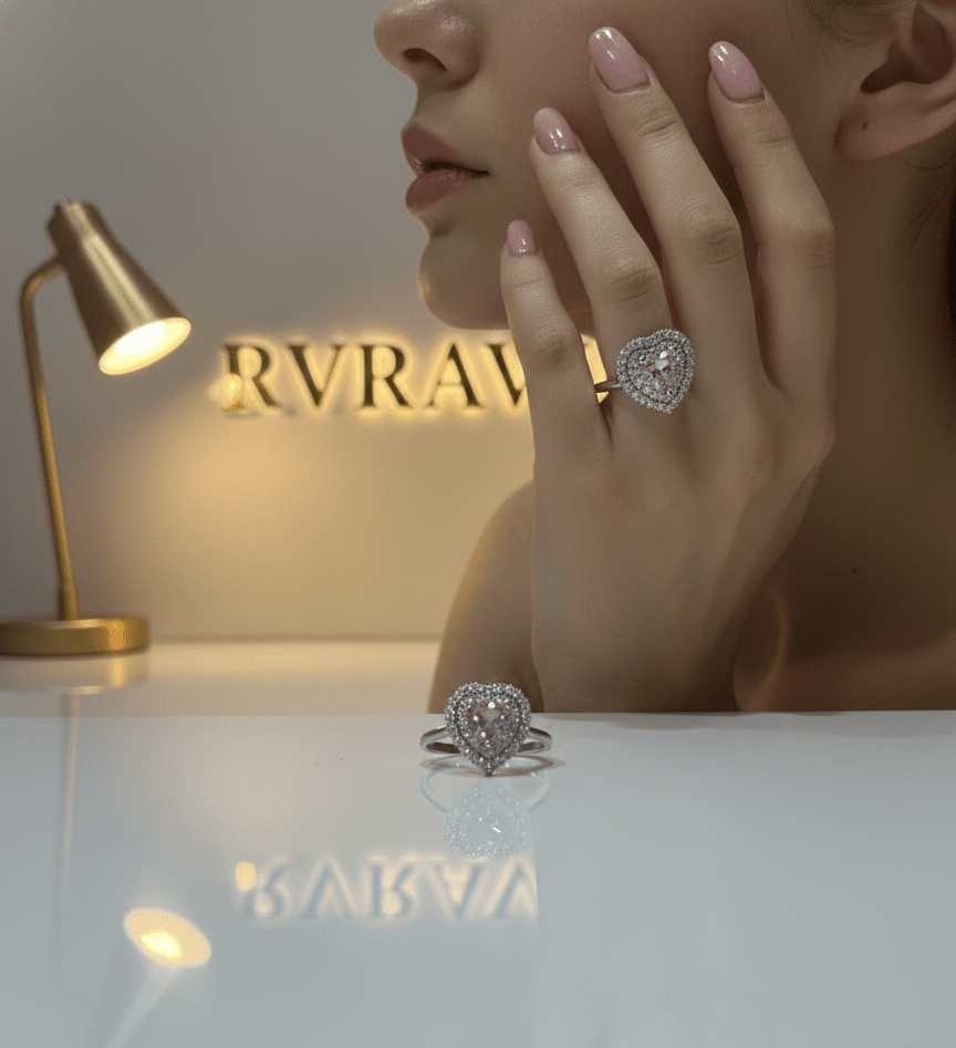 Silver Pink Dark Ring| RVRRR-33