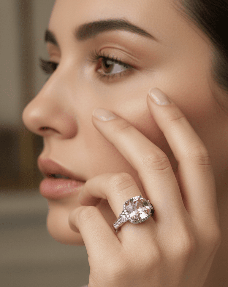 Silver Pink Obscura Ring| RVRRR-25