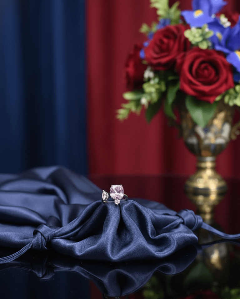 Silver Pink Radiance Ring| RVRRR-11