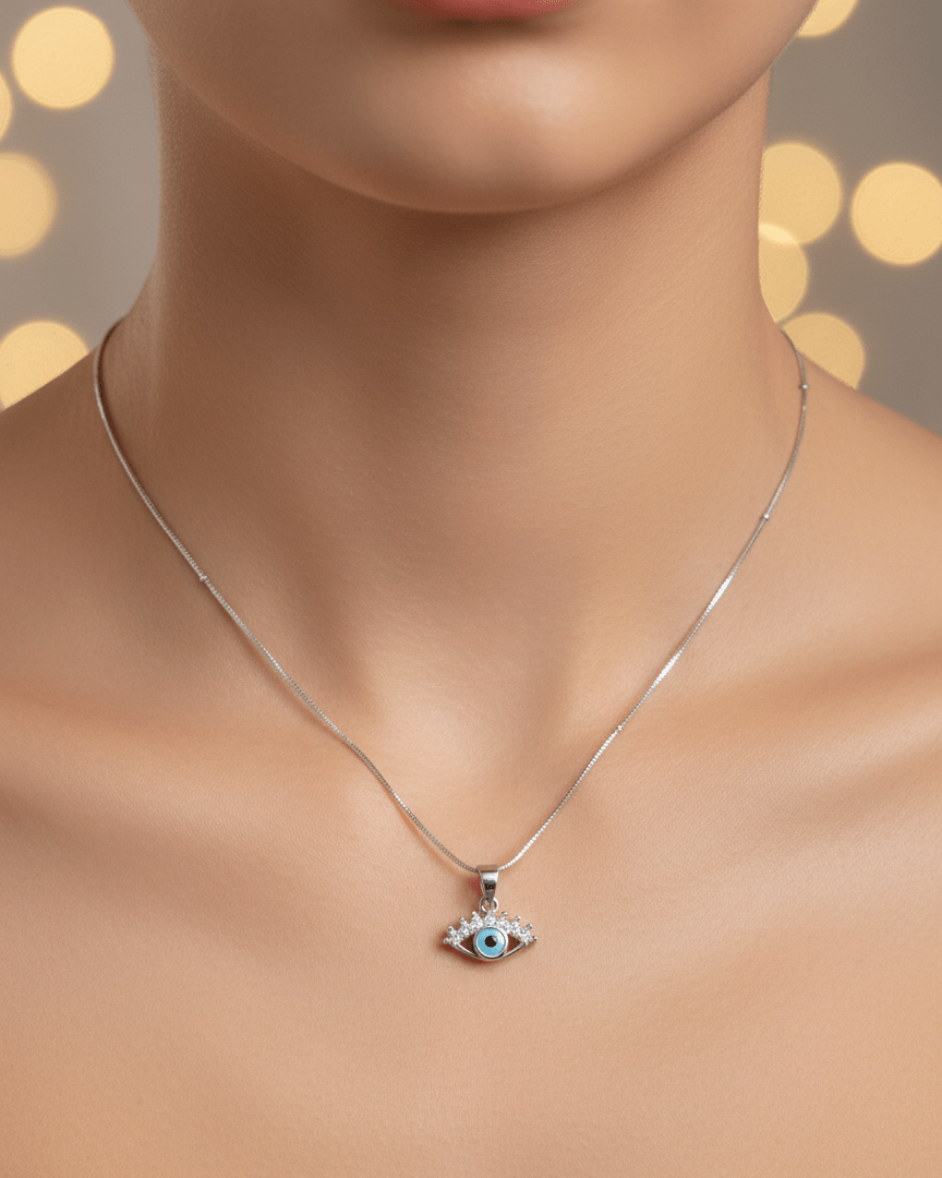 Silver Sacred Shield Evil Eye |RV-10