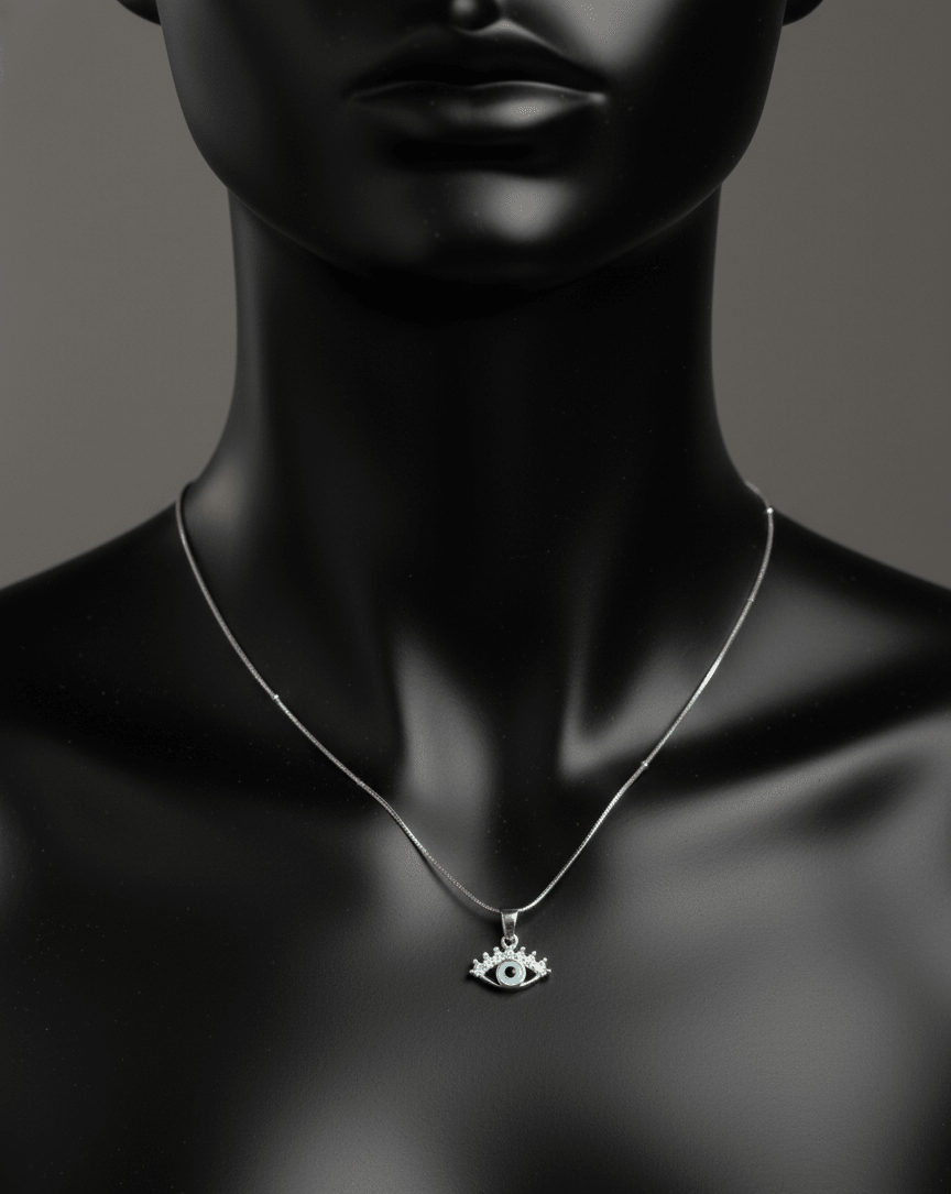 Silver Sacred Shield Evil Eye |RV-10