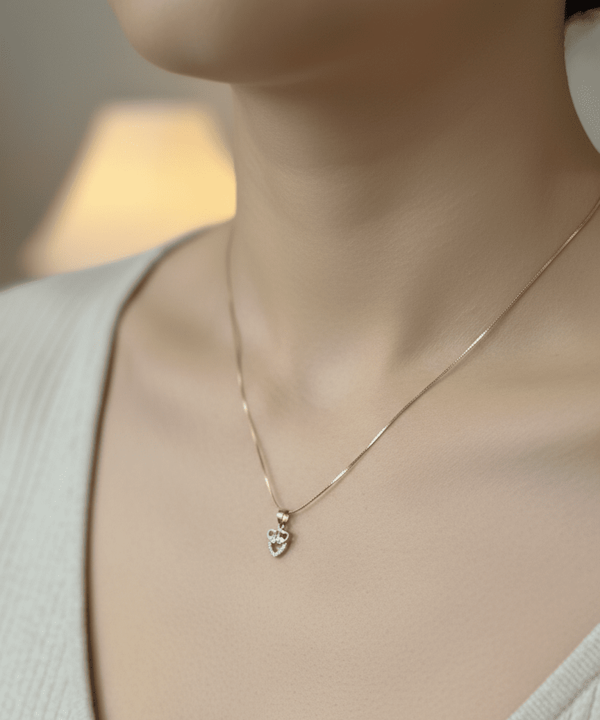 Silver Sapphire Crownveil Pendant | RG-30